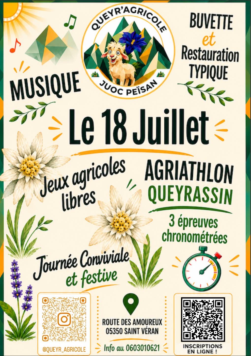 affiche agriathlon queyrassin